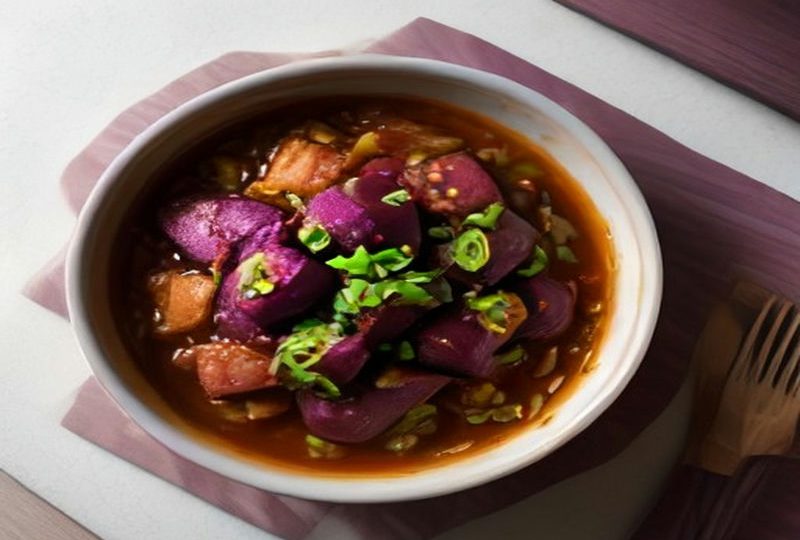 Braised Eggplant in Garlic Sauce (鱼香茄子（素版）) — Chinese recipe