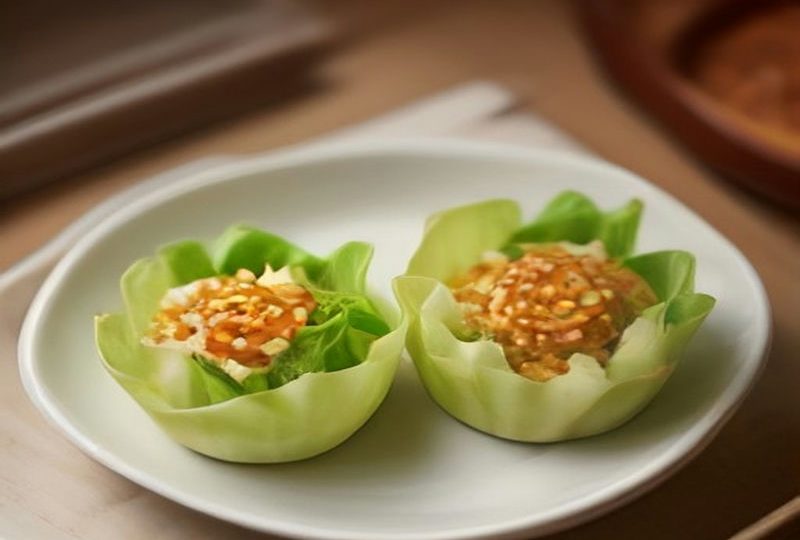 Minced Chicken Lettuce Cups (生菜包鸡柳粒) — Chinese recipe