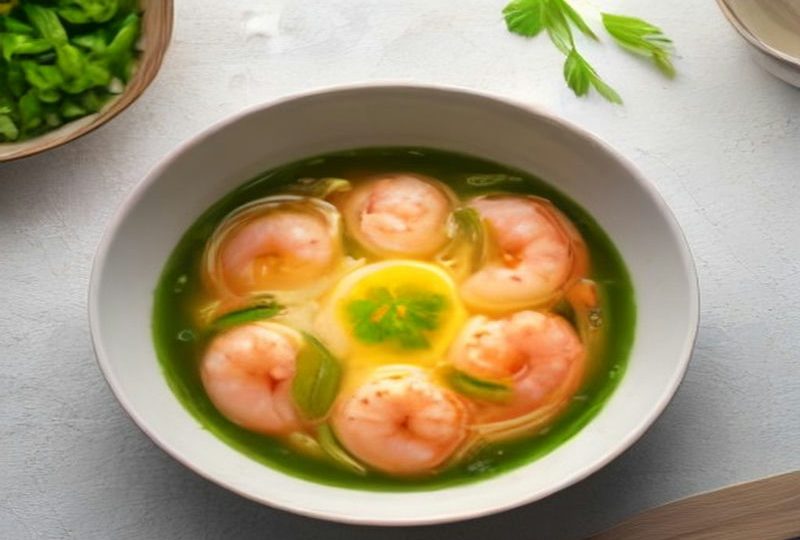 Poached Shrimp with Zucchini (白灼虾配西葫芦) — Chinese recipe